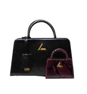 Glossy black with subtle embossed texture